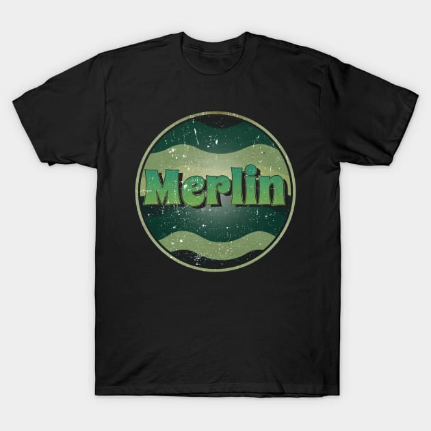 Great Merlin Gift Design Proud Name Birthday 70s 80s 90s T-Shirt by Gorilla Animal